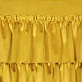 Zasłona welwetowa musztardowa zdobiona falbanami 140x270 cm taśma - CHARLOTTE