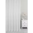 Firana szyta na taśmie 5 cm biała półprzezroczysta, z matowego woalu, o niestandardowej wysokości 370cm, wykończona obciążnikiem