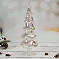 Figurka szklana CHOINKA zdobiona błyszczącymi gwiazdkami