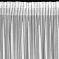 Firana biała z tkaniny w prążki przeplatane błyszczącą nicią 140x270 cm taśma NOELIA