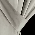 Zasłona popielata z tkaniny welwetowej, troczek w zestawie 140x300 cm taśma ANTARA