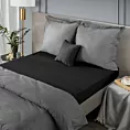 Prześcieradło jersey z gumką 90x200 cm z bawełny kolor czarny 125 g/m2 Design 91