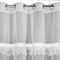 Firana biała z etaminy zdobiona aplikacją z koronki 140x250 cm przelotka KIARA