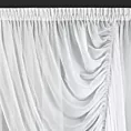 Firana biała na okno balkonowe z asymetrycznym podpięciem 360x250 cm taśma ANABEL