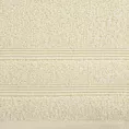 Ręcznik do rąk 30x50 cm bawełniany kolor kremowy z bordiurą w formie tkanych paseczków 500 g/m2 ALINE