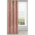 Zasłona ciemnoróżowa szenilowa 140x250 cm przelotka - ANISA