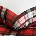Pościel świąteczna 140x200 cm bawełniana kolor czerwony, biały z motywem kraty BLISS