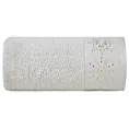 Ręcznik kąpielowy świąteczny 50x90 cm bawełniany kolor srebrny zdobiony świątecznym haftem 480 g/m2 JOY