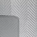 Narzuta welwetowa srebrna 230x260 cm pikowana w jodełkę metodą hot press SOFIA Eurofirany Premium