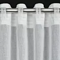 Firana biała z trzema pasami misternej ażurowej aplikacji 140x270 cm taśma/szelki INES