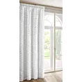 Zasłona biała z siateczki zdobiona różami 3D 140x270 cm taśma - ROSES1 Eva Minge