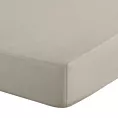 Prześcieradło z gumką 220x200 cm z bawełny kolor beżowy 105 g/m2 BASIC
