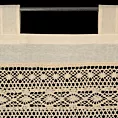 Zazdrostka jasnobeżowa z bawełny zdobiona ażurowym wzorem 150x35 cm szelki  MADDELINE