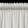 Zasłona biała zdobiona futerkiem 140x270 cm taśma - MARION