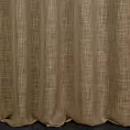 Zasłona szyta na taśmie 5 cm jasnobrązowa o naturalnym, luźnym splocie w stylu eko