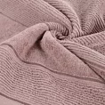 Ręcznik kąpielowy 50x90 cm bawełniany kolor pudrowy róż z welurową bordiurą 500 g/m2 EMMA