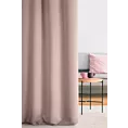 Zasłona szyta na taśmie 5 cm pudrowo różowo różowa z gładkiej tkaniny zaciemniającej typu dimout