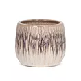 Osłonka ceramiczna na donicę ROSINA w stylu boho z cieniowaniem