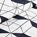 Narzuta naturalno, czarna 200x220 cm z nadrukiem geometrycznym pikowana techniką hot press GEO 1 Design 91
