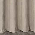 Zasłona szyta na taśmie 5 cm ciemnobeżowa z miękkiej w dotyku tkaniny szenilowej