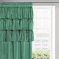 Zasłona ciemnozielona z welwetu zdobiona falbanami 140x250 taśma CHARLOTTE 2