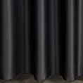 Zasłona szyta na taśmie 5 cm czarna z gładkiej tkaniny zaciemniającej typu dimout wykończona obciążnikiem