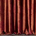 Zasłona szyta na taśmie 5 cm bordowo miedziana z welwetowej, miękkiej tkaniny, z połyskującym nadrukiem