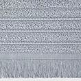 Ręcznik kąpielowy 50x90 cm bawełniany kolor stalowy w stylu boho z frędzlami 500 g/m2 MIRENA