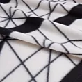 Koc 150x200 cm beżowo, czarny z nadrukiem geometrycznym GEO 1 Design 91