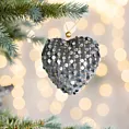 Ozdoba choinkowa SERCE z lśniącymi cekinami