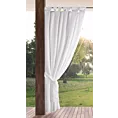 Zasłona biała z wodoodpornej tkaniny idealna do ogrodu i na taras 155x240 cm szelki/rzep - GARDEN 2