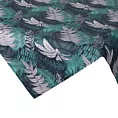 Bieżnik na stół granatowo, turkusowy 85x85 cm wodoodporny GARDEN na taras oraz balkon z motywem botanicznym