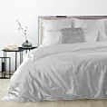 Pościel 220x200 cm gładka z satyny bawełnianej kolor jasnoszary DINA Diva Line