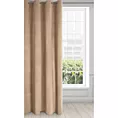 Komplet 2 szt. zasłon ciemnobeżowych z welwetowej tkaniny 140x250 cm przelotki - DARLA