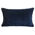 Poszewka na poduszkę 30x50 cm granatowa z miękkiej futrzanej tkaniny NINA