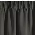 Zasłona grafitowa z gładkiej tkaniny zaciemniającej typu - BLACKOUT 135x270 cm taśma - PARISA - Design 91