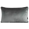 Poduszka 30 x 50 cm welwetowa stalowa z kontrastującą lamówką GAJA 3