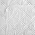 Narzuta welwetowa biała 200x220 cm pikowana metodą hot press wzór geometryczny LUIZ 8 Design 91