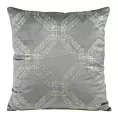 Poszewka na poduszkę 45x45 cm welwetowa kolor szaray z błyszczącym nadrukiem BLINK 30