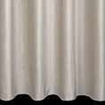 Zasłona szyta na taśmie 5 cm kremowa z tkaniny welwetowej w pionowe prążki, wykończona obciążnikiem