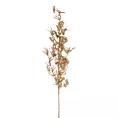 Zimowa gałązka dekoracyjna obsypana złotym brokatem