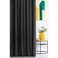 Zasłona szyta na taśmie 5 cm ADESSA czarna z miękkiej tkaniny o welurowej strukturze
