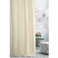 Zasłona szyta na taśmie 5 cm DORA - HIT jasnokremowa z miękkiej tkaniny o welurowej strukturze