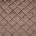 Narzuta welwetowa brązowa 220x240 cm pikowana metodą hot press w geometryczny wzór LUIZ 5 Design 91