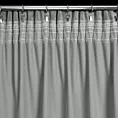 Zasłona welwetowa jasnoszara, troczek w zestawie140x300 cm taśma - ANTARA