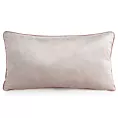 Poduszka 30 x 50 cm welwetowa pudrowa z kontrastującą lamówką GAJA 3