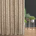 Zasłona szyta na flexach beżowo złocista z tkaniny welwetowej ze złotym marmurkowym nadrukiem
