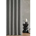 Zasłona szyta na taśmie 5 cm stalowa tkanina o naturalnym charakterze z efektem melanżu
