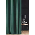 Zasłona szyta na taśmie 5 cm GEMMA ciemnozielona ze szlachetnej grubej tkaniny welwetowej o gramaturze 400g/m2
