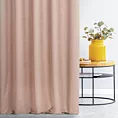 Zasłona szyta na taśmie 5 cm ADESSA pudrowo różowa z miękkiej tkaniny o welurowej strukturze